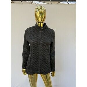 BOGNER Black Quilted Textured Nylon Jacket No Size